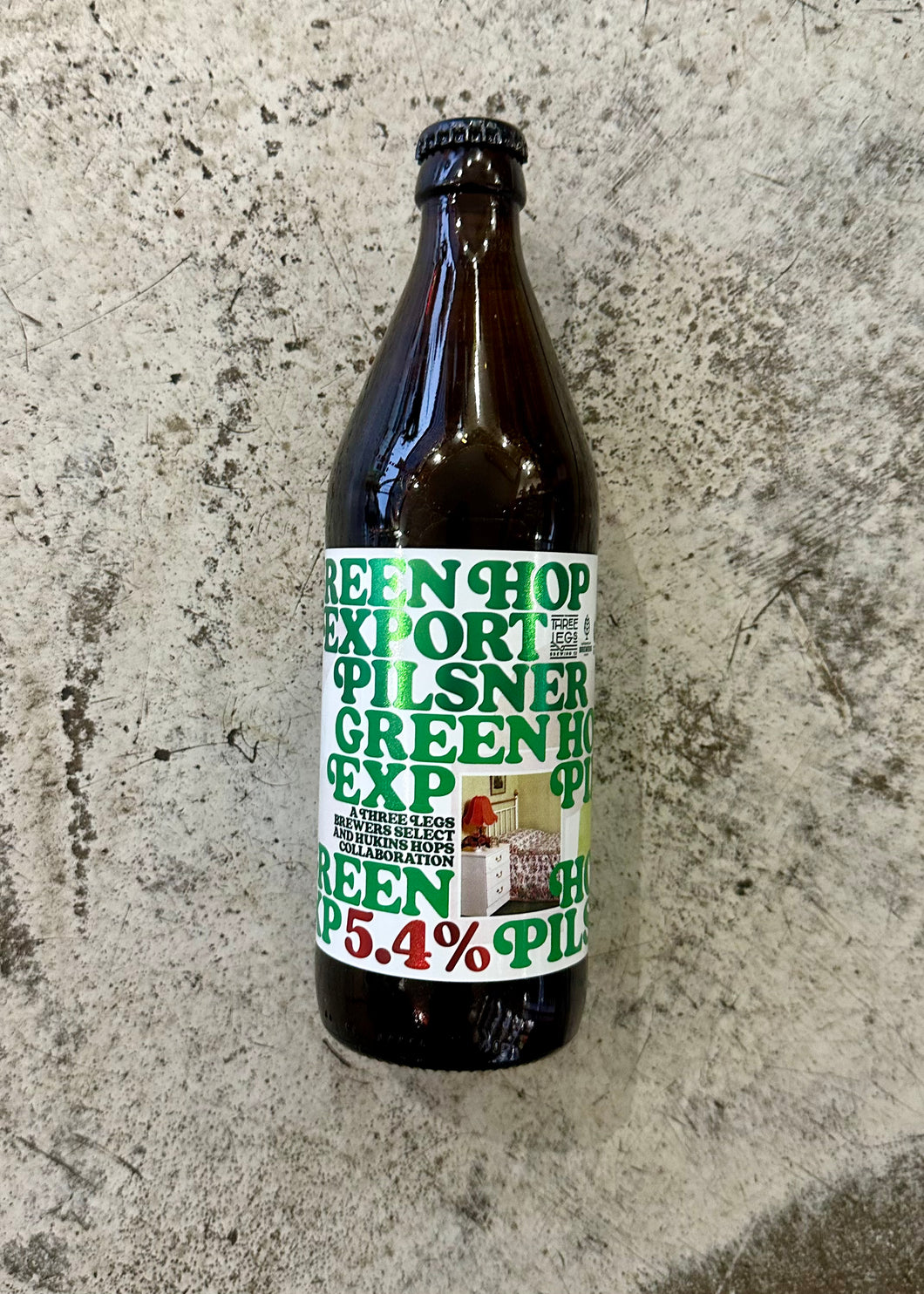 Three Legs Green Hop Export Pilsner 5.4% (500ml)