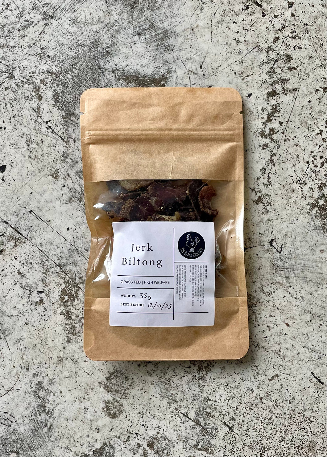 The Black Chicken Jerk Biltong (30g)