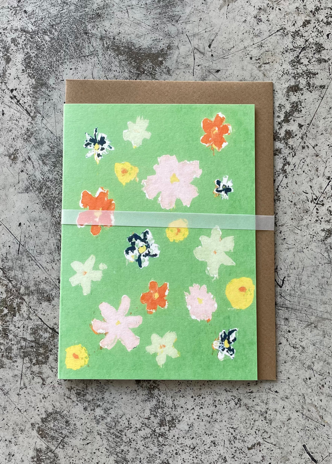 Evermade Green Wildflowers Greetings Card