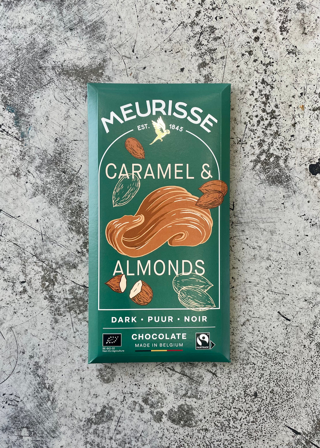 Meurisse Caramelised Almonds in 73% Dark Chocolate (100g)