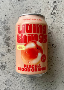 Living Things Peach & Blood Orange Soda (330ml)