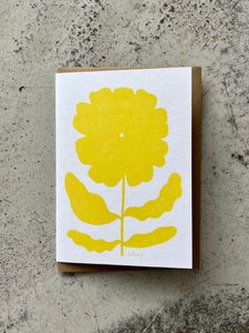 Evermade Yellow Flower Greeting Card